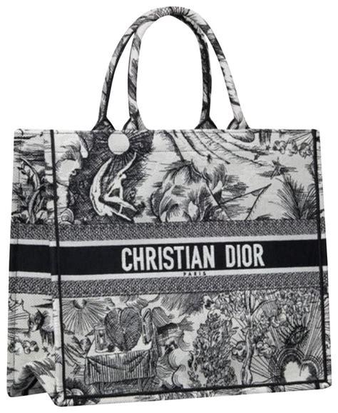 dior black and white tote|dior book tote interior.